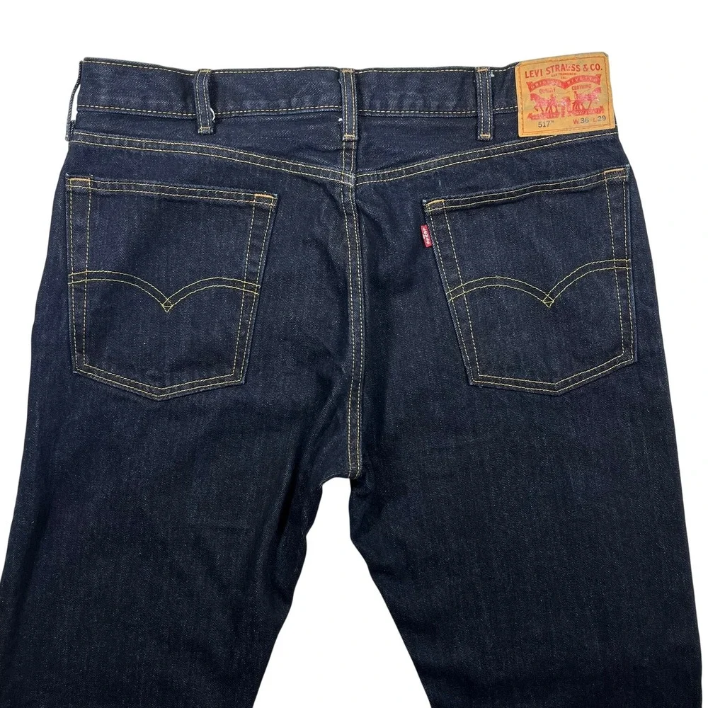 Levi's 517 Bootcut Jeans Mens 36x29 Dark Wash Indigo Western Denim Classic